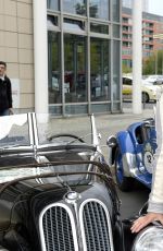 KATARINA WITT at Finish of Hamburg-Berlin Classic Rally