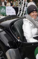 KATARINA WITT at Finish of Hamburg-Berlin Classic Rally
