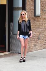 KATE BOSWORTH in Cutoffs Leaves Her Hotel in New York