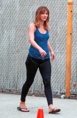 KATHARINE MCPHEE on the Set of  Scorpion in Los Angeles 0809