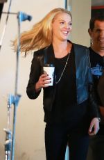 KATHERINE HEIGL on the Set of State of Affairs in Los Angeles