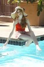 KATHERINE MCNAMARA at Photoshoot by a Pool in Los Angeles