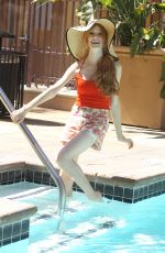KATHERINE MCNAMARA at Photoshoot by a Pool in Los Angeles
