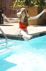 KATHERINE MCNAMARA at Photoshoot by a Pool in Los Angeles