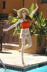 KATHERINE MCNAMARA at Photoshoot by a Pool in Los Angeles