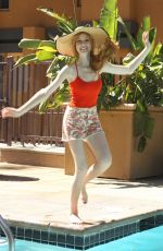 KATHERINE MCNAMARA at Photoshoot by a Pool in Los Angeles