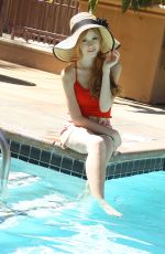 KATHERINE MCNAMARA at Photoshoot by a Pool in Los Angeles
