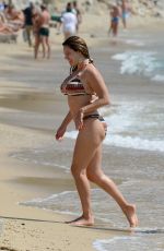 KELLY BROOK in Bikini at a Beach in Mykonos