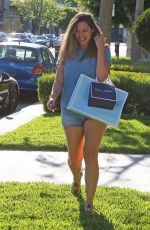 KELLY BROOK in Denim Shorts Out Shopping in Los Angeles