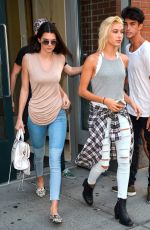 KENDALL JENNER and HAILEY BALDWIN Leaves an Apartment in New York
