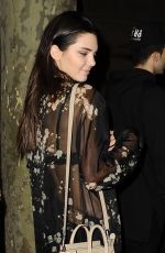 KENDALL JENNER in Over-the-Knee Boots Night Out in Paris
