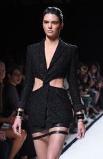 KENDALL JENNER on the Runway of Balmain Fashion Show in Paris