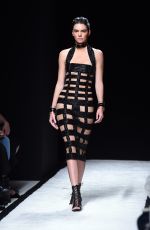 KENDALL JENNER on the Runway of Balmain Fashion Show in Paris