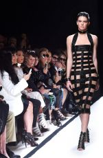 KENDALL JENNER on the Runway of Balmain Fashion Show in Paris