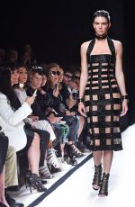 KENDALL JENNER on the Runway of Balmain Fashion Show in Paris
