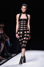 KENDALL JENNER on the Runway of Balmain Fashion Show in Paris