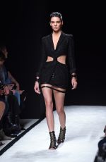 KENDALL JENNER on the Runway of Balmain Fashion Show in Paris