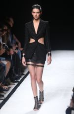 KENDALL JENNER on the Runway of Balmain Fashion Show in Paris