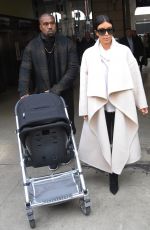 KIM KARDASHIAN and Kanye West Out and About in Paris