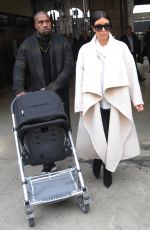 KIM KARDASHIAN and Kanye West Out and About in Paris