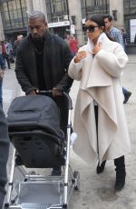 KIM KARDASHIAN and Kanye West Out and About in Paris