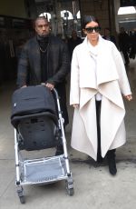 KIM KARDASHIAN and Kanye West Out and About in Paris