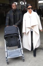 KIM KARDASHIAN and Kanye West Out and About in Paris