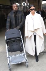 KIM KARDASHIAN and Kanye West Out and About in Paris