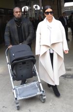 KIM KARDASHIAN and Kanye West Out and About in Paris