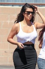 KIM KARDASHIAN Arrives at Bunim Murray Production Office in Los Angeles