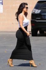 KIM KARDASHIAN Arrives at Bunim Murray Production Office in Los Angeles