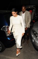 KIM KARDASHIAN Arrivies at Victoria Miro Art Gallery in East London