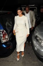 KIM KARDASHIAN Arrivies at Victoria Miro Art Gallery in East London