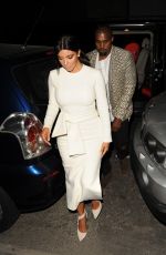 KIM KARDASHIAN Arrivies at Victoria Miro Art Gallery in East London