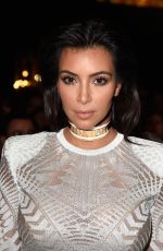 KIM KARDASHIAN at Balmain Fashion Show in Paris