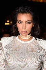 KIM KARDASHIAN at Balmain Fashion Show in Paris