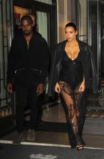 KIM KARDASHIAN Heading to Givenchy Fashion Show in Paris