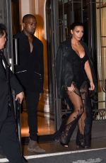 KIM KARDASHIAN Heading to Givenchy Fashion Show in Paris