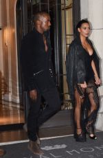 KIM KARDASHIAN Heading to Givenchy Fashion Show in Paris