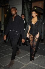 KIM KARDASHIAN Heading to Givenchy Fashion Show in Paris