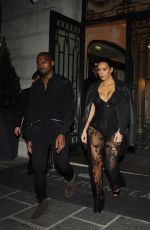 KIM KARDASHIAN Heading to Givenchy Fashion Show in Paris