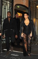 KIM KARDASHIAN Heading to Givenchy Fashion Show in Paris