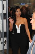 KIM KARDASHIAN Leaves BBC Radio1 Studio in London