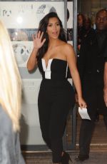 KIM KARDASHIAN Leaves BBC Radio1 Studio in London