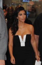 KIM KARDASHIAN Leaves BBC Radio1 Studio in London