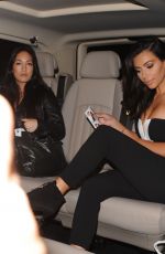 KIM KARDASHIAN Leaves BBC Radio1 Studio in London