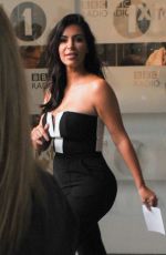 KIM KARDASHIAN Leaves BBC Radio1 Studio in London