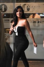 KIM KARDASHIAN Leaves BBC Radio1 Studio in London