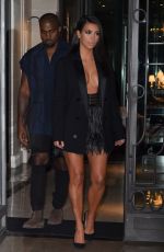 KIM KARDASHIAN Leaves Her Hotel in Paris