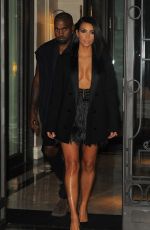 KIM KARDASHIAN Leaves Her Hotel in Paris
